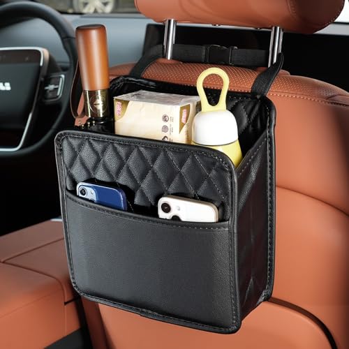 TepTupGa 2 Stück Autositz Zurück Hängetasche Auto Dokumentenhalter Multi-Pocket Flaschentasche Aufbewahrung Wasserdicht PU Leder Box Organizer Reise ordentlich Tasche Tasche Kinder von TeTupGa