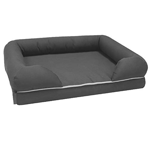 Croci Revenant Limitless - Hundebett Memory Foam Bett Ergonomisches Sofa mit waschbarem Bezug Wasserdichtes Kissen Hundebett Größe S Format 65x51 cm Grau von Croci