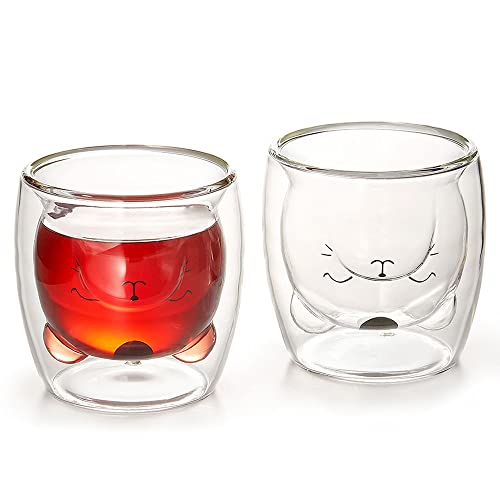 Tea Soul • Doppelschichtige Katzentasse aus Glas, 180 ml von Tea Soul
