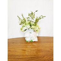 Kleines Weihnachtliches Blumengesteck Glitzerndes Rentier, Grüne Hortensien von TeaCakesandPosies