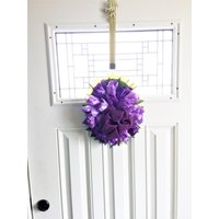 Sommerlicher Türkranz Lila Mit Juteband Sommerlicher Türkranz Lila Mit Juteband von TeaCakesandPosies