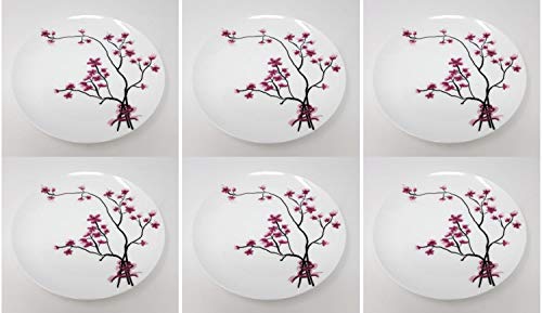 TeaLogic 6er Set Frühstücksteller, Kuchenteller Cherry Blossom D. 19cm Porzellan von TeaLogic - White Cherry