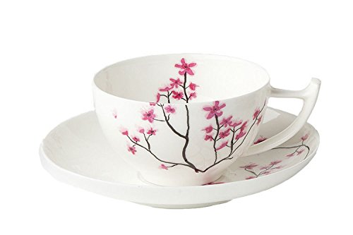 TeaLogic Cherry Blossom Teetasse mit Untertasse 100ml (klein) von TeaLogic - White Cherry