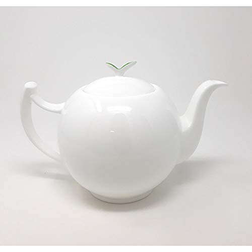Teekanne Tea TIME Blatt für 1L weiß Bone China Porzellan Tea Logic von TeaLogic - White Cherry