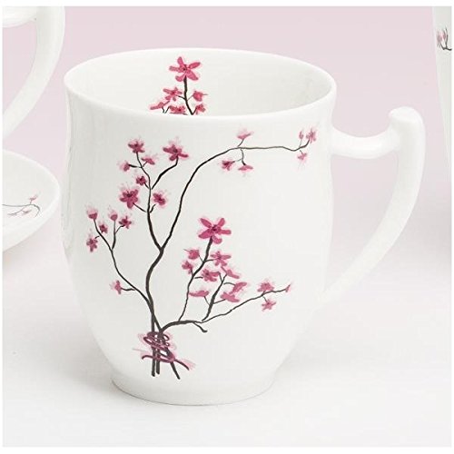 TeaLogic Becher, Tasse Cherry Blossom Kirschblüten für 0,32L weiß rosa Porzellan von TeaLogic - White Cherry