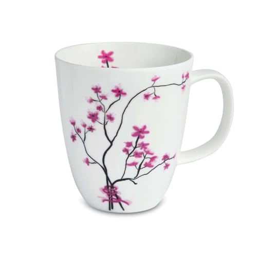 TeaLogic Becher, Tasse Cherry Blossom Kirschblüten für 0,32L weiß rosa Porzellan von TeaLogic - White Cherry