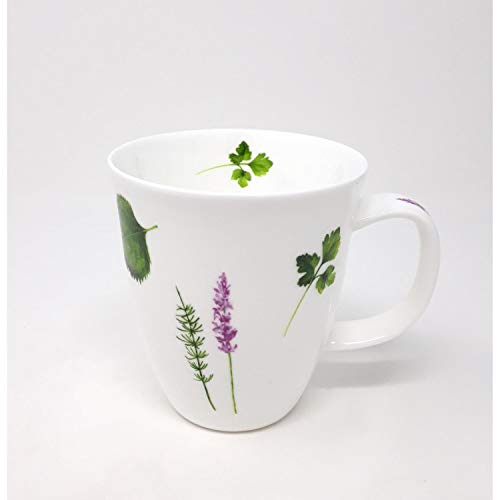 Becher Tasse Prima Vera 350ml weiß mit Kräutern Porzellan TeaLogic von TeaLogic - White Cherry