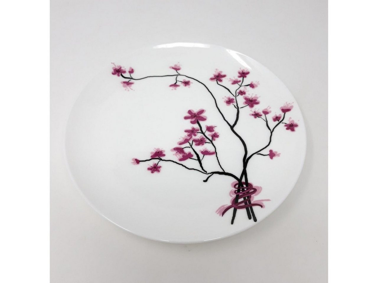 TeaLogic Dessertteller Cherry Blossom, Weiß D:19cm Porzellan von TeaLogic