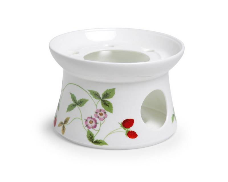 TeaLogic Stövchen Erdbeeren, Spülmaschinengeeignet, Weiß, Motiv: Erdbeeren von TeaLogic