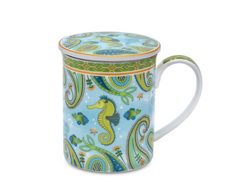 TeaLogic Tasse Sieglinde Seepferdchen XL Teetasse mit Sieb und Deckel 0,5L, 3-tlg TeaLogic Tasse Sieglinde Seepferdchen XL Teetasse mit Sieb und Deckel 0,5L, 3-tlg von TeaLogic