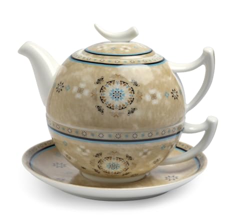 TeaLogic Tea for one Casablanca - Set aus Tasse (250ml) und Teekanne (500ml) Tea-for-One mit Mosaik Motiv - Tea Logic von TeaLogic - White Cherry