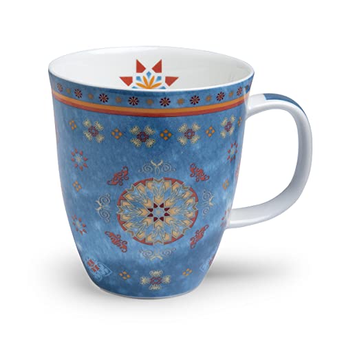 TeaLogic Teebecher Tasse Agadir - Becher Teetasse mit Mosaik - Fine Bone China (380 ml) von TeaLogic - White Cherry