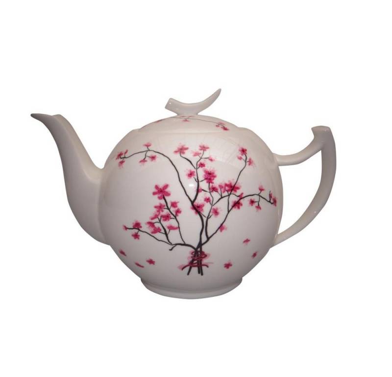 TeaLogic Teekanne, Spülmaschinengeeignet, Weiß, Motiv: Kirschblüten von TeaLogic