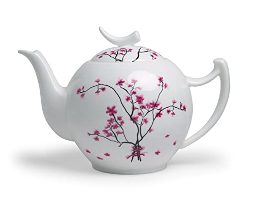 TeaLogic Teekanne Cherry Blossom weiß mit Kirschblüten 2 Liter Bone China von TeaLogic - White Cherry