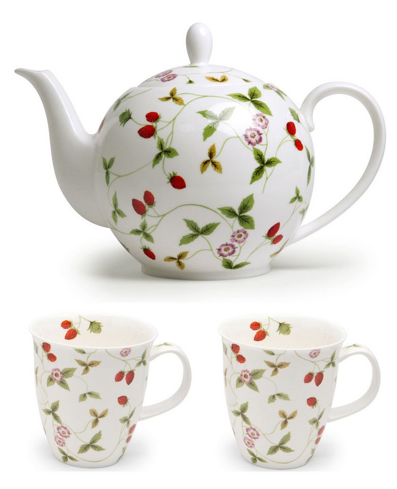 TeaLogic Teekanne Teeservice Mirella 3 teil. 1 Teekanne 1,5 L und 2 Becher, (Set, 3-St), Spülmaschinengeeignet von TeaLogic