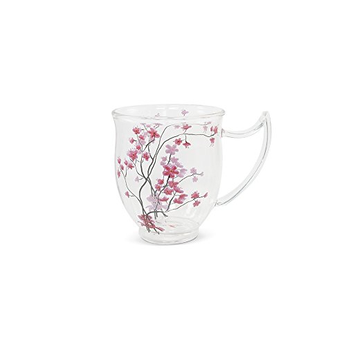 TeaLogic Teetasse, Becher aus Glas Cherry Blossom 0,35L transparent rosa von TeaLogic - White Cherry