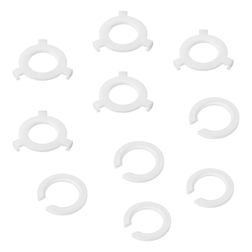 Lampenschirm Adapter E27 Auf E14, 10 Stück Anpassung Lampenschirm Ring, Kunststoff Lampenschirmring Konverter Für Nachttischlampe Tisch Schreibtisch Stehlampe (Weiß) von Teaaha