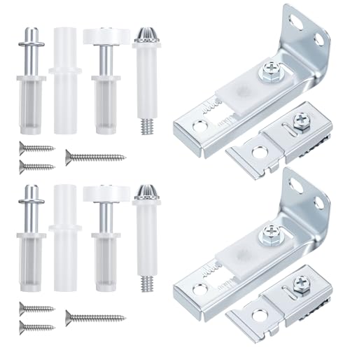 Bifold Door Hardware Kit 2 Pack Closet Door Hardware Repair Kits Replacement Includes Top & Bottom Brackets, Pivots & Guides Wheel for Bi - Fold, Sliding Closet, Folding Pocket and Accordion Doors von Teaaha