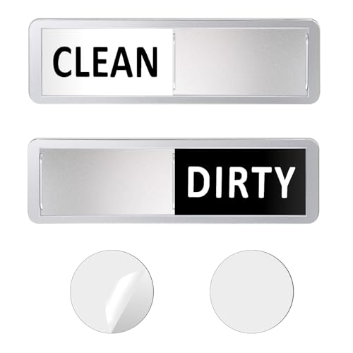 Geschirrspüler Magnet Sauber/Schmutzig Schiebeschild, Clean Dirty Dishwasher Sign, Leicht Zu Lesen Und Zu Verschieben Für Spülmaschine Magnet Indicator, Geschirrspüler Aufkleber Für Küchengadgets von Teaaha
