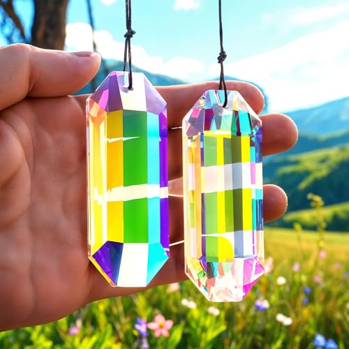 2 Stück Lichtfänger Kristall, 7.5cm Lichtspiel Fenster Kristalleprisma zum Aufhängen Kristall Sonnenfänger Prismen Tropfen Fensterdeko Hängend für Kronleuchter Garten Hochzeit Dekor Terrasse 2 Stück Lichtfänger Kristall, 7.5cm Lichtspiel Fenster Kristalleprisma zum Aufhängen Kristall Sonnenfänger Prismen Tropfen Fensterdeko Hängend für Kronleuchter Garten Hochzeit Dekor Terrasse von Teaaha