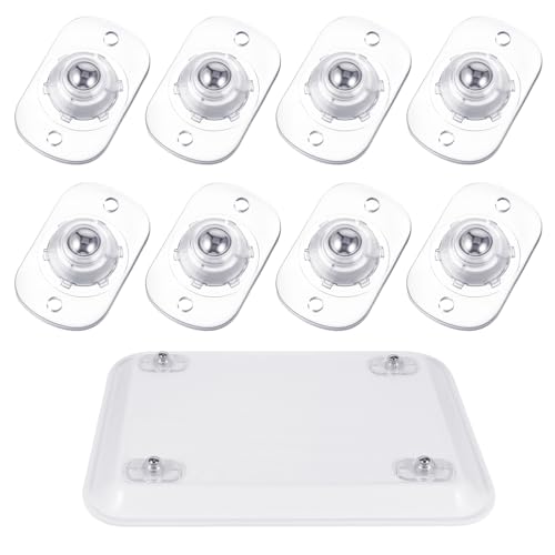 Teaaha 8 Stück Selbstklebende Lenkrollen, 360° Moving Mini Rollen für Küchengeräte, Appliance Sliders for Kitchen Appliances, Kleine Möbel Kugelrollen für Aufbewahrungsbox, DIY-Projekte (Weiß) von Teaaha