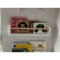 Weißes Schwebendes Bücherregal - Kinderzimmer Deko | Buch Display Montessori Regal Aus Holz von TeaandBiscuitShop