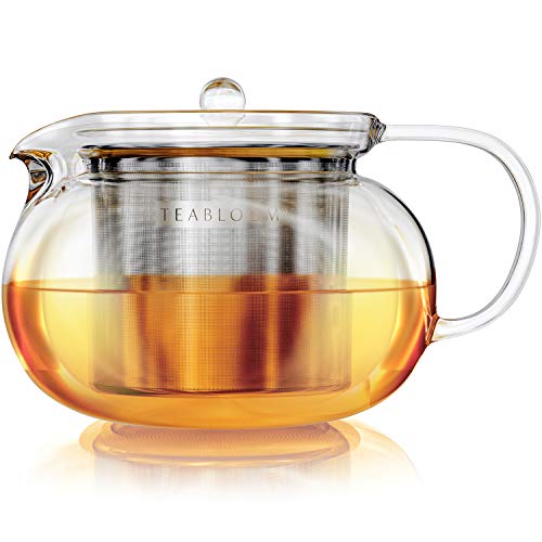 Teabloom Kyoto 2-in-1 Teekanne und Teekessel/Tee-Zubereiter - Teekanne mit abnehmbarem losem Teefilter geeignet für Herdplatte und Mikrowelle - 3-4 Tassen Kapazität / 1050 ML Teabloom Kyoto 2-in-1 Teekanne und Teekessel/Tee-Zubereiter - Teekanne mit abnehmbarem losem Teefilter geeignet für Herdplatte und Mikrowelle - 3-4 Tassen Kapazität / 1050 ML von Teabloom