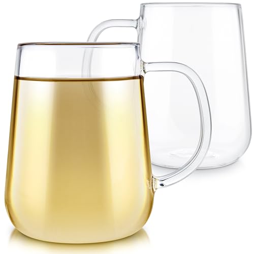 Teabloom Set mit 2 hochwertigen Borosilikatglas-Tassen für Tee oder Kaffee – 350 ml – fleckenfrei und mikrowellengeeignet Teabloom Set mit 2 hochwertigen Borosilikatglas-Tassen für Tee oder Kaffee – 350 ml – fleckenfrei und mikrowellengeeignet von Teabloom