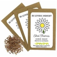 Personalisierte Beerdigung Daisy Flower Seed Packets Umschläge Mit Samen - Gedenkstätte Erinnerung Gefälligkeiten Andenken von TeachCraftReadRepeat