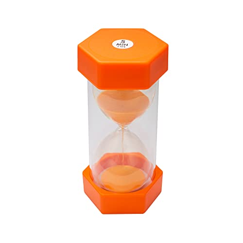 Sanduhr für Kinder – 5 Minuten, Orange, 12,7 cm, Stundenglas mit Acrylüberzug für Klassenzimmer, Zuhause und Kinderzimmer – mittelgroße Einzelpackung Sanduhr für Kinder – 5 Minuten, Orange, 12,7 cm, Stundenglas mit Acrylüberzug für Klassenzimmer, Zuhause und Kinderzimmer – mittelgroße Einzelpackung von TeacherFav