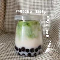 Matcha Latte Boba Kerze Matcha Latte Boba Kerze von TeagaCandles