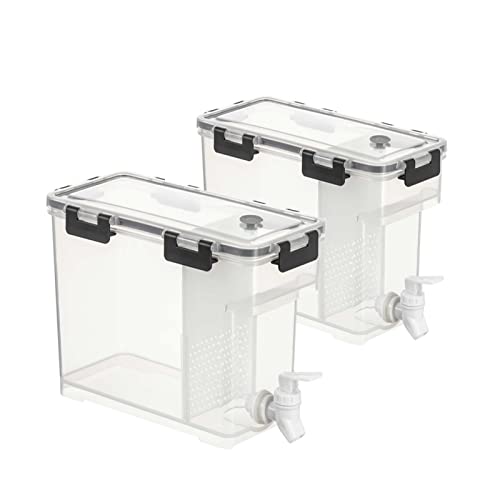 Teahutty 2 x 3,5 l kalter Wasserkocher mit Wasserhahn, transparenter Kunststoff-Getränkespender Getränkespender für kaltes Wasser, Krug für Küche, Zuhause, Party, Bar von Teahutty