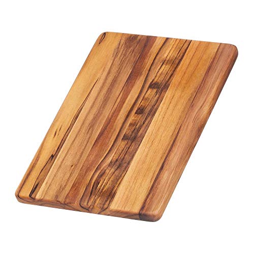 Teakhaus Essential Teakholz Schneidebrett S | 30,5 x 20 x 1,4 cm | FSC zertifiziertes, hochwertiges Holzschneidebrett gross im minimalistischen Design | Holzbrett Küche für saubere, Schnitte von Teakhaus