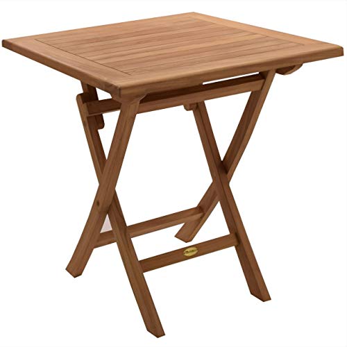 Klapptisch Rovigi Teak Massivholz Tischgröße Höhe 75 cm 70 x 70 cm von Teako Design