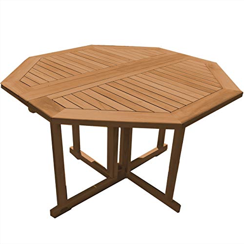 Klapptisch Savona Achteck Teak Massivholz Tischgröße Höhe 75 cm 80 x 80 von Teako Design
