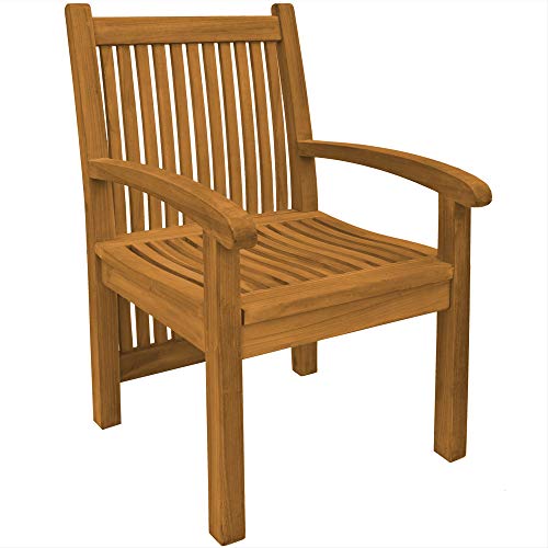 Teako Design Gartenstuhl Pescara wetterfest Teakholz massiv Holz Teak Gartensessel Gartenmöbel sehr robust und stabil von Teako Design