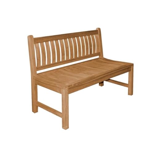 Teako Design Teakholz Bank Arezzo Massivholz Wetterfest, Verschiedene Größen, für den Außenbereich geeignet, Outdoor-Möbel, FLEGT-lizenziert, Holzbank (180 cm), TB-1211-x von Teako Design