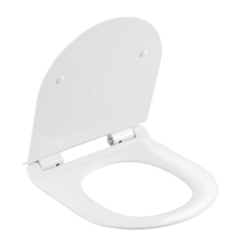 Teal Home Toilettendeckel mit Absenkautomatik, WC Sitz mit Quick-Release Funktion für einfache Montage und Reinigung, Urea-Duroplast klobrille weiß, Verstellbaren Scharnieren Teal Home Toilettendeckel mit Absenkautomatik, WC Sitz mit Quick-Release Funktion für einfache Montage und Reinigung, Urea-Duroplast klobrille weiß, Verstellbaren Scharnieren von Teal Home