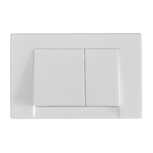 WC Drückerplatte Betätigungsplatte für Vorwandelement WC UWT02L-GE, Weiß lackiert Quadratische Unterputzplatte, 212 × 142 × 20 mm von Teal Home