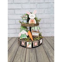 Karotte Patch Tiered Tablett Set | Ostern Dekor 5Er-Set Diy Osterhasen von TealMoonCreation