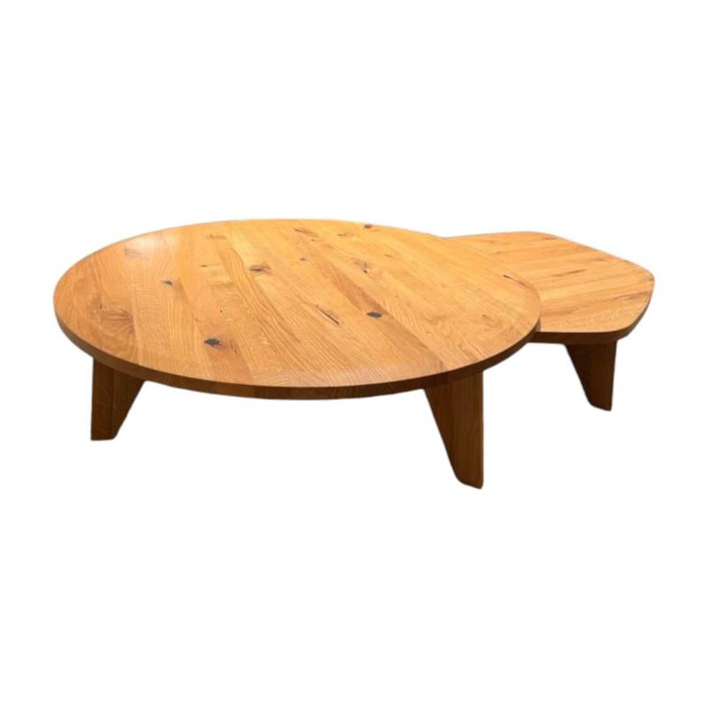 2er-Set Couchtisch Ur Freiform Eiche Wild Naturöl von Team 7