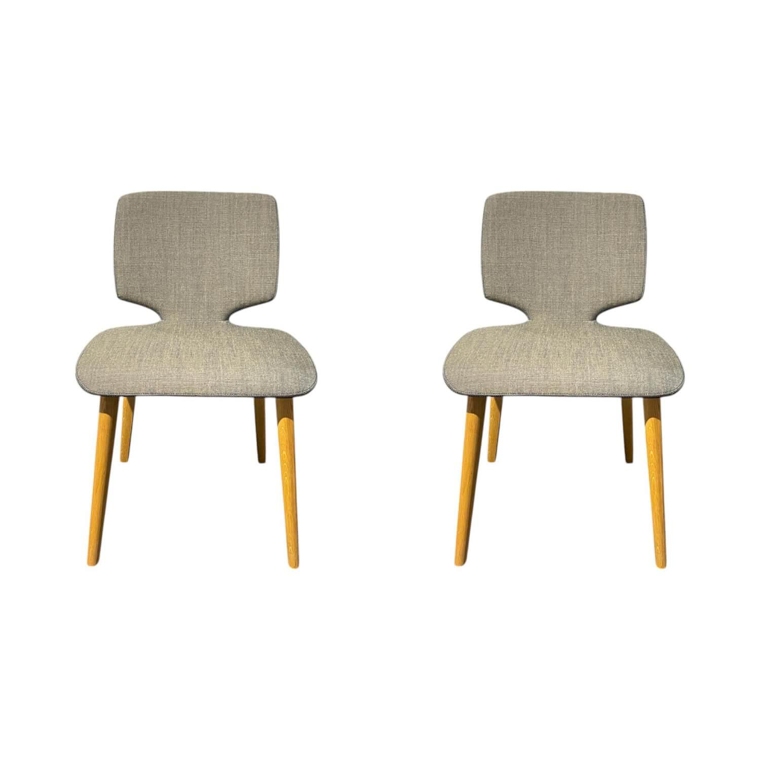 2er-Set Stuhl Aye ALSF OA R Vorne Stoff Canva Hinten Leder 2407 70272 Schwarz Br... von Team 7