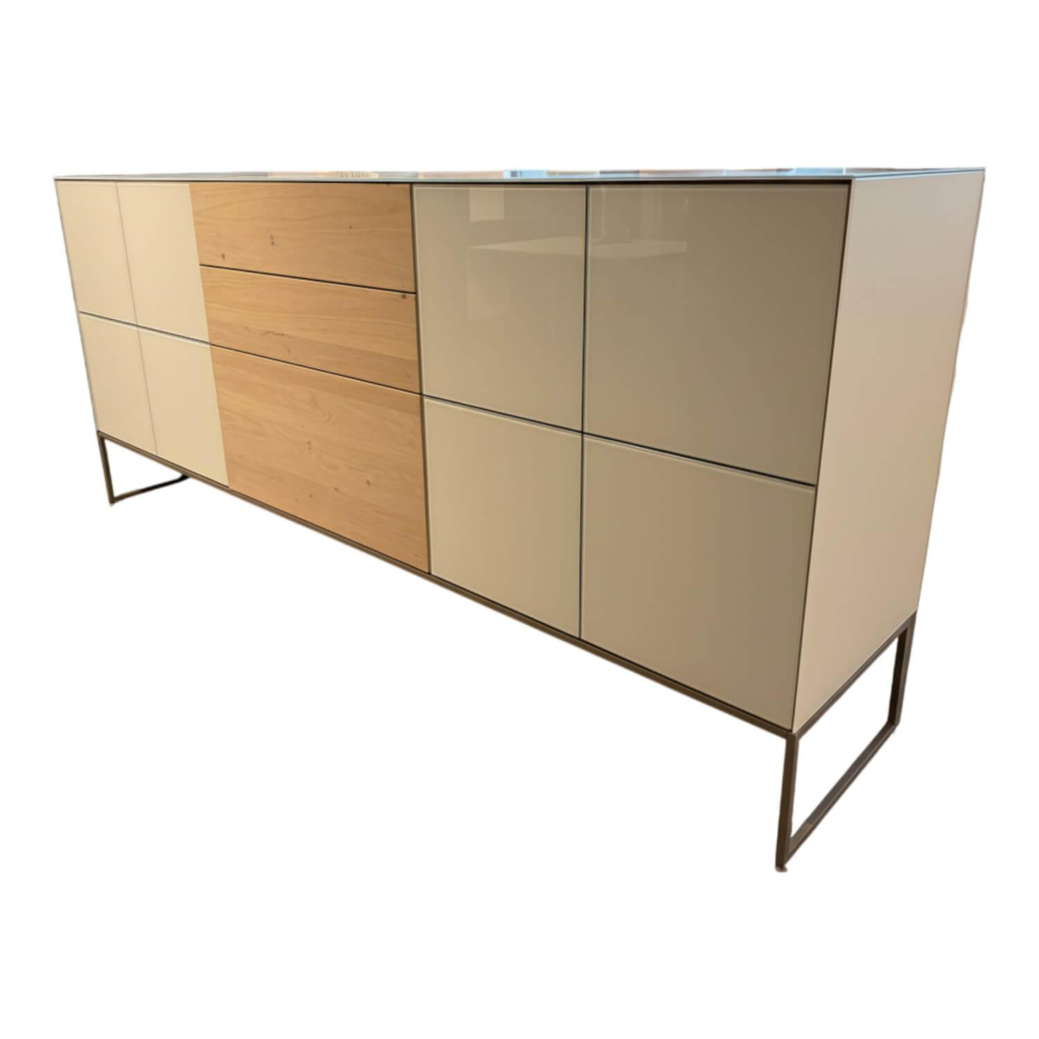 Anrichte Cubus Pure Erle Weißöl Glas Naturweiß Matt Gstell Erdbraun von Team 7