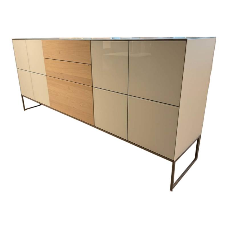 Anrichte Cubus Pure Erle Weißöl Glas Naturweiß Matt Gstell Erdbraun von Team 7