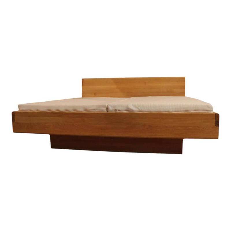 Bett Nox Eiche Holzhaupt Naturöl mit Komforthöhe Ohne Lattenrost Und Matratze von Team 7