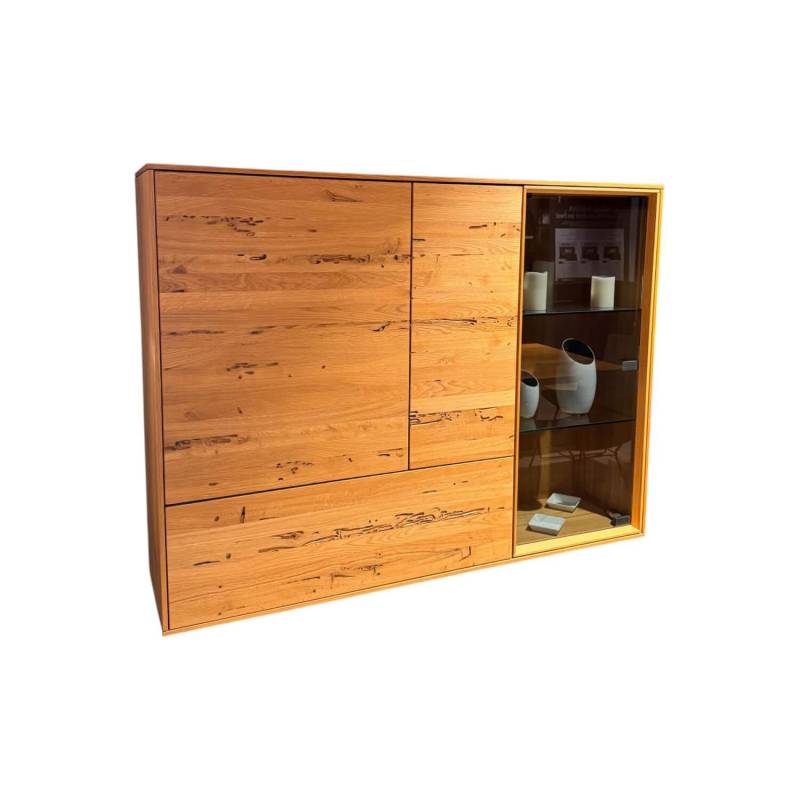Hängeschrank Eiche Natur Front Venedig Eiche Natur Und Rauchglas Mit Beleuchtung von Team 7