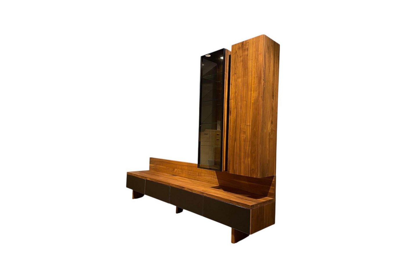 Team 7 Anbauschrank Anbauwand Cubus CWW114B Nussbaum Naturöl PG 9 Tür Farbglas Schwarz Team 7 Anbauschrank Anbauwand Cubus CWW114B Nussbaum Naturöl PG 9 Tür Farbglas Schwarz von Team 7