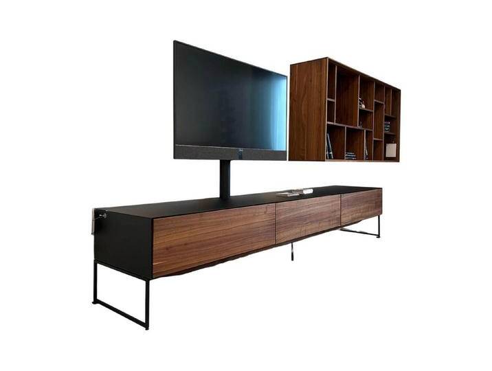 Team 7 Anbauschrank Lowboard Cubus Pure Nussbaum Glasdeckplatte Matt Gestell Schwarz Team 7 Anbauschrank Lowboard Cubus Pure Nussbaum Glasdeckplatte Matt Gestell Schwarz von Team-7