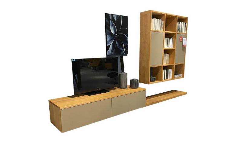 Team 7 Anbauschrank Wohnkombination Cubus Erle Massiv Naturöl von Team 7
