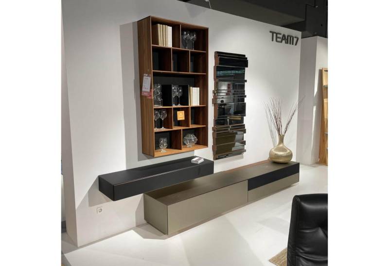Team 7 Anbauschrank Wohnkombination Cubus Pure Nussbaum Naturöl von Team 7